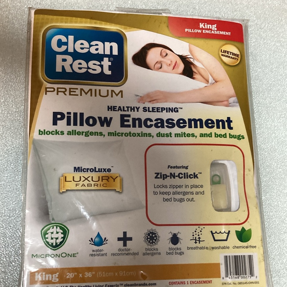 King Pillow Encasement by Clean Rest 20x36”